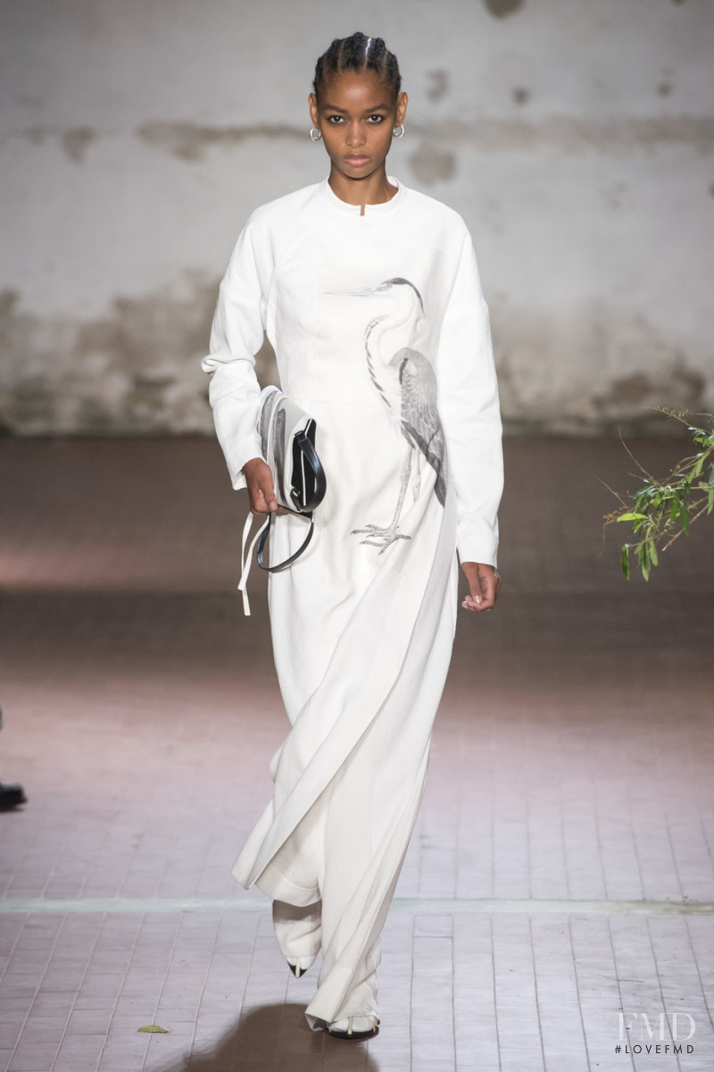 Blesnya Minher featured in  the Jil Sander fashion show for Autumn/Winter 2019