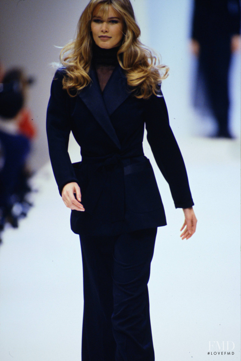 Claudia Schiffer featured in  the Jil Sander fashion show for Autumn/Winter 1992