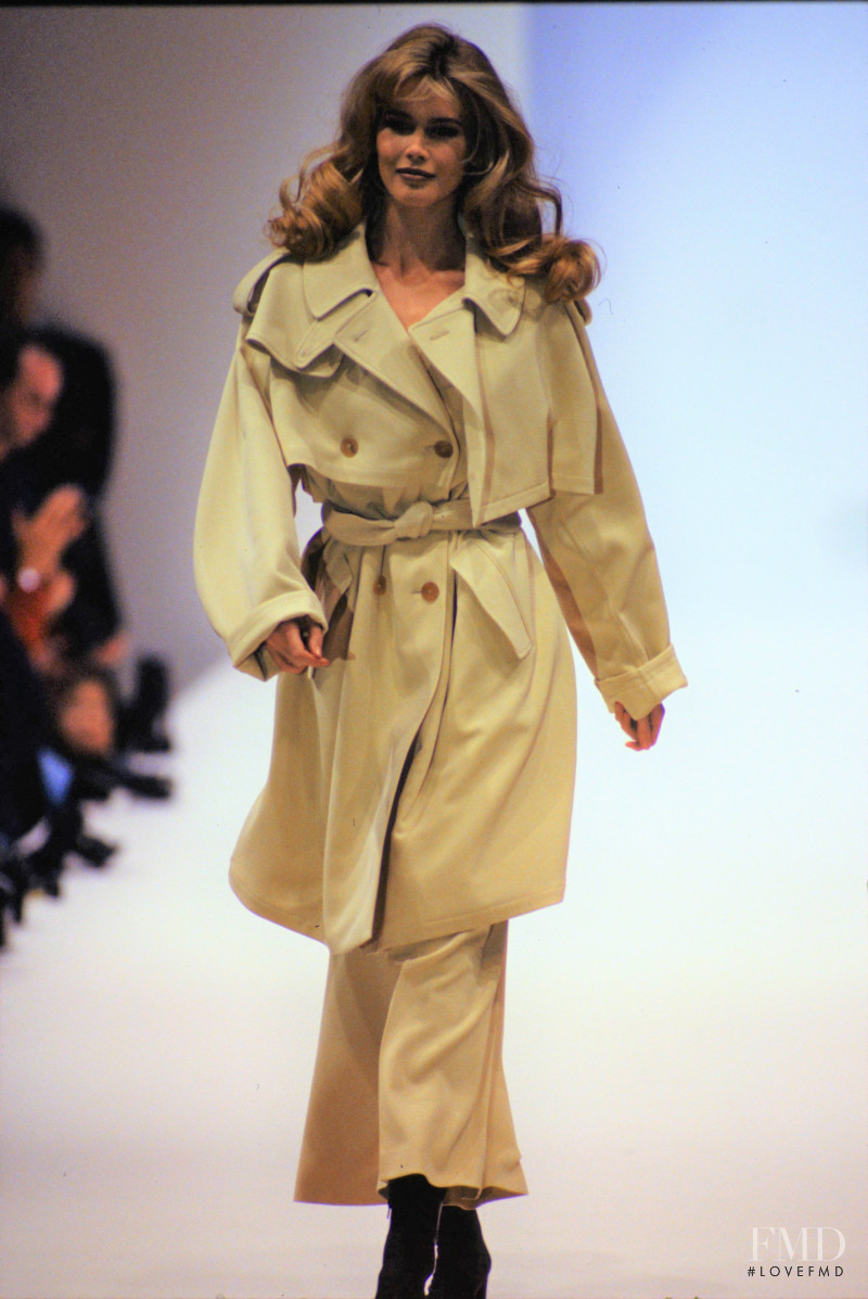 Claudia Schiffer featured in  the Jil Sander fashion show for Autumn/Winter 1992