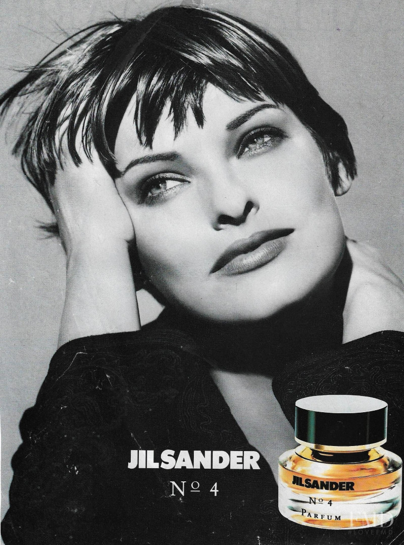 Linda Evangelista featured in  the Jil Sander N°4 Fragrance advertisement for Spring/Summer 1994