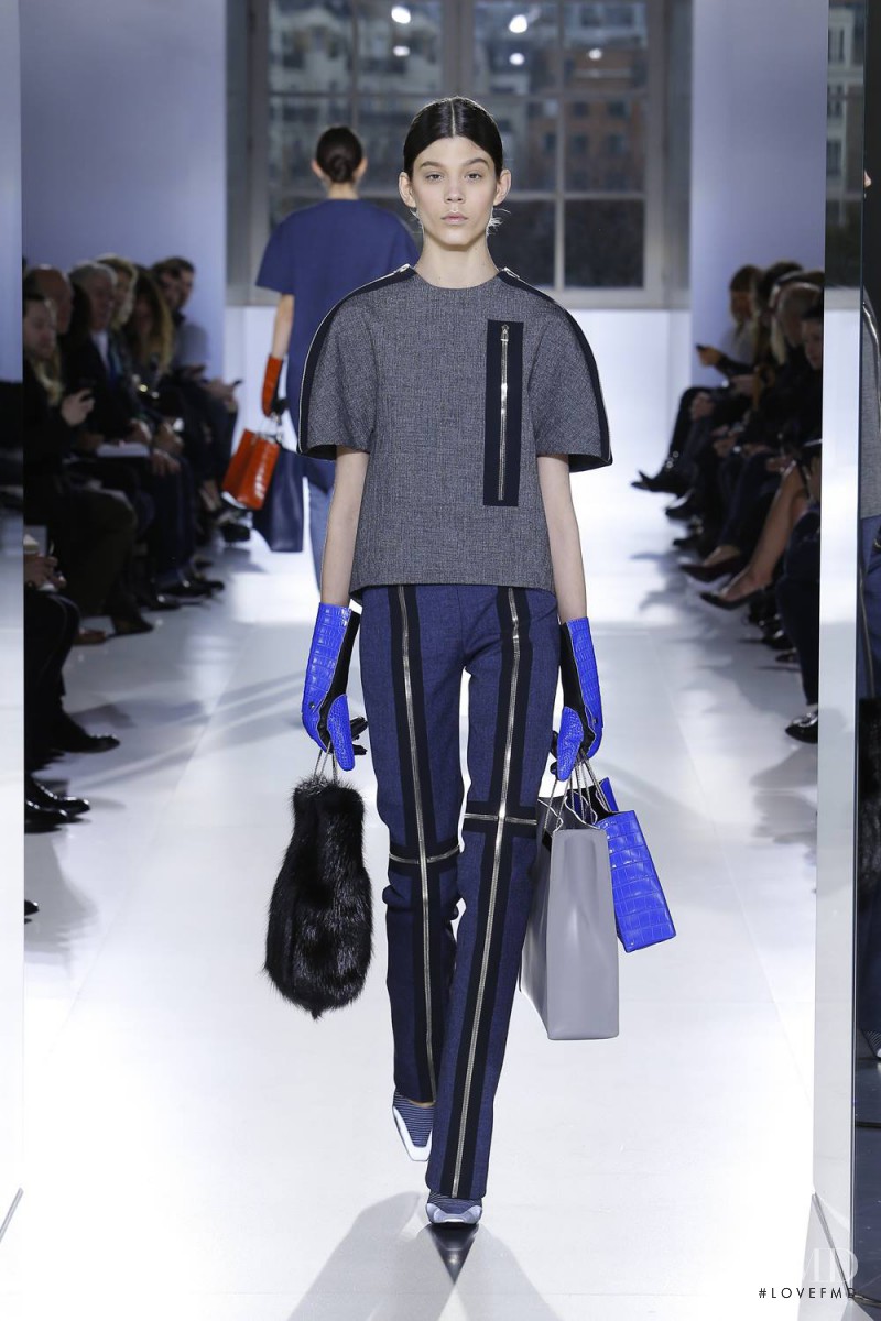 Ewa Wladymiruk featured in  the Balenciaga fashion show for Autumn/Winter 2014