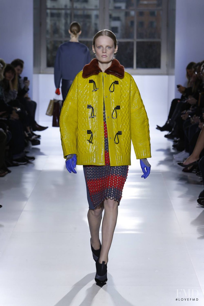 Hanne Gaby Odiele featured in  the Balenciaga fashion show for Autumn/Winter 2014