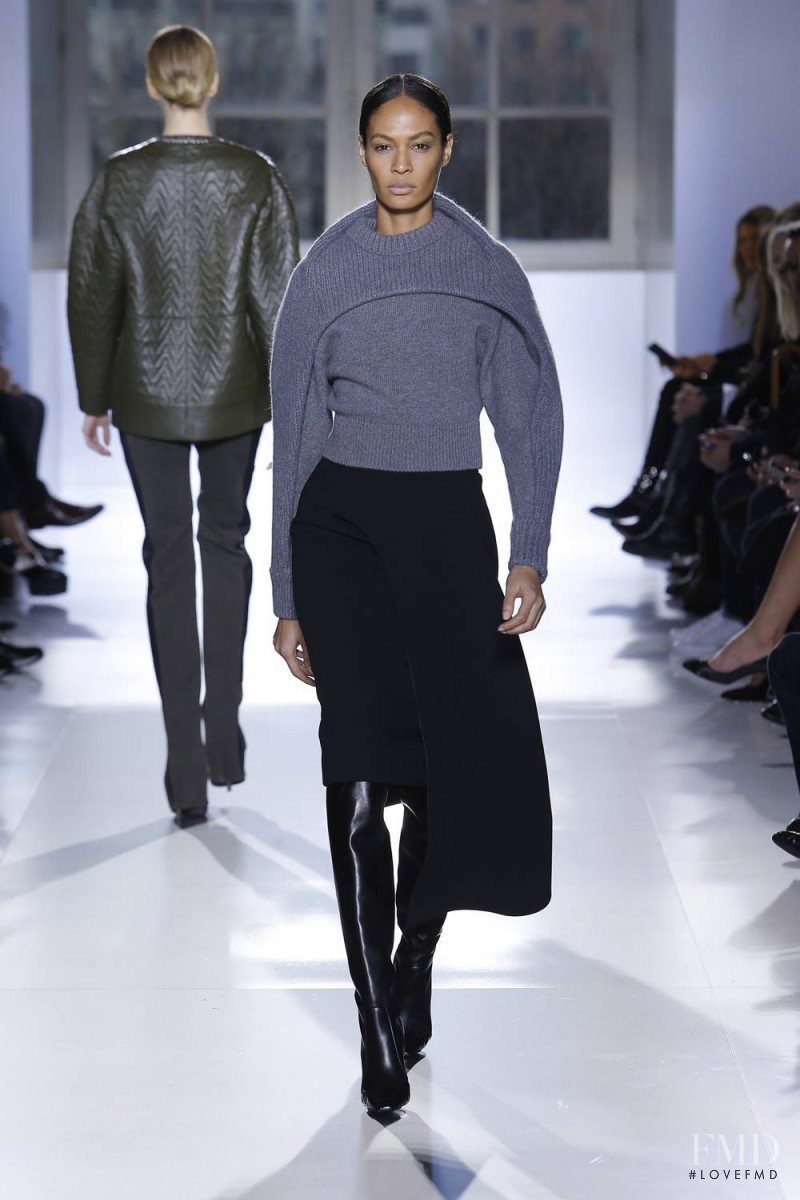 Joan Smalls featured in  the Balenciaga fashion show for Autumn/Winter 2014