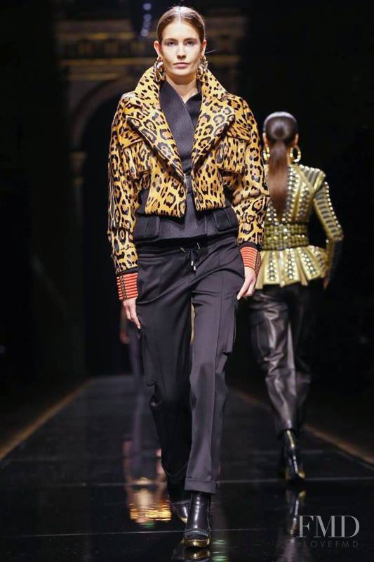 Nadja Bender featured in  the Balmain fashion show for Autumn/Winter 2014