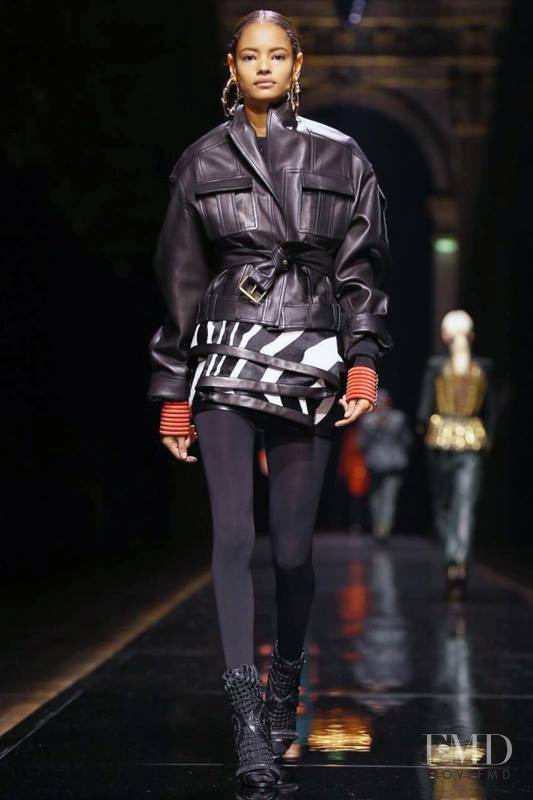 Malaika Firth featured in  the Balmain fashion show for Autumn/Winter 2014