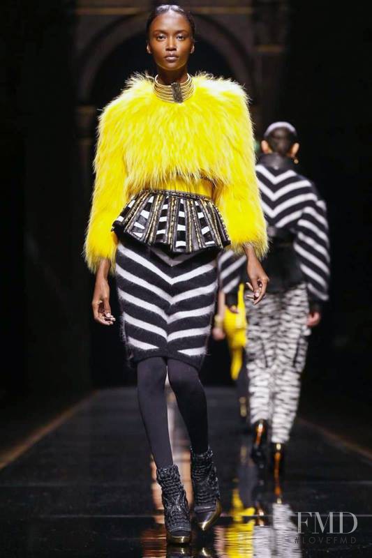 Riley Montana featured in  the Balmain fashion show for Autumn/Winter 2014