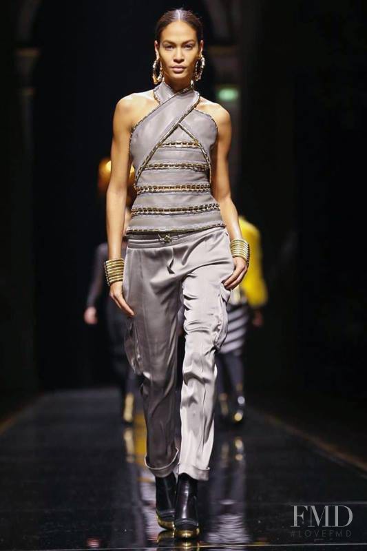 Joan Smalls featured in  the Balmain fashion show for Autumn/Winter 2014