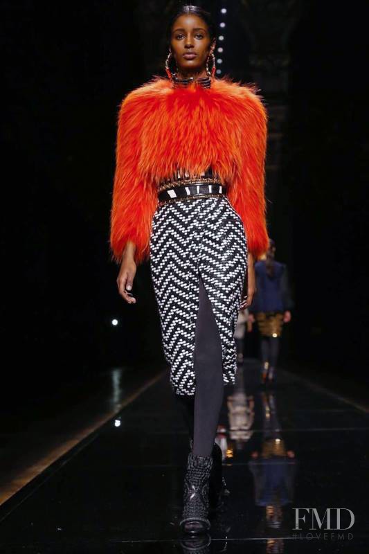 Senait Gidey featured in  the Balmain fashion show for Autumn/Winter 2014
