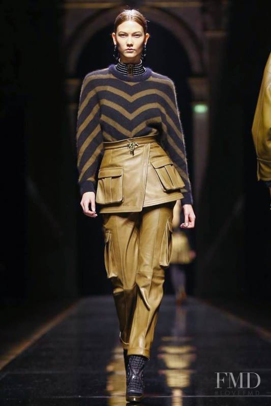 Karlie Kloss featured in  the Balmain fashion show for Autumn/Winter 2014