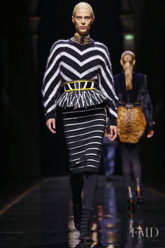 Aymeline Valade featured in  the Balmain fashion show for Autumn/Winter 2014