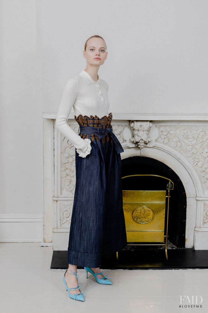 Valou Weemering featured in  the ADAM Lippes lookbook for Pre-Fall 2020