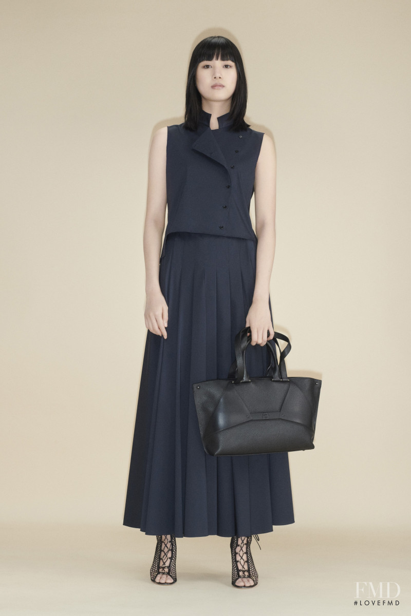 Kiko Arai featured in  the Akris lookbook for Pre-Fall 2020