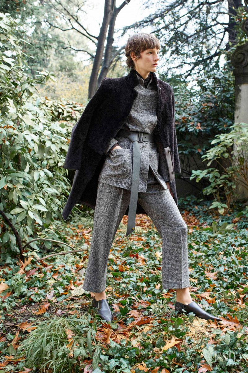 Sara Blomqvist featured in  the Agnona lookbook for Pre-Fall 2020