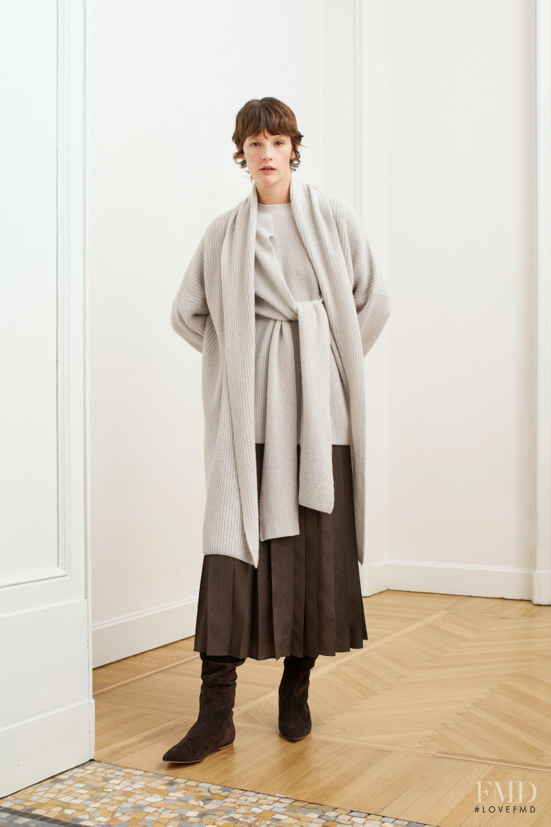 Sara Blomqvist featured in  the Agnona lookbook for Pre-Fall 2020