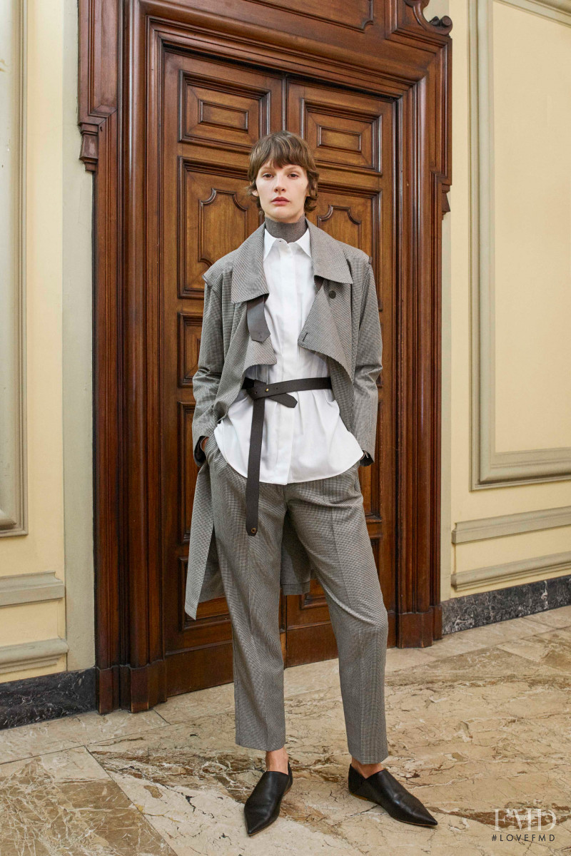 Sara Blomqvist featured in  the Agnona lookbook for Pre-Fall 2020