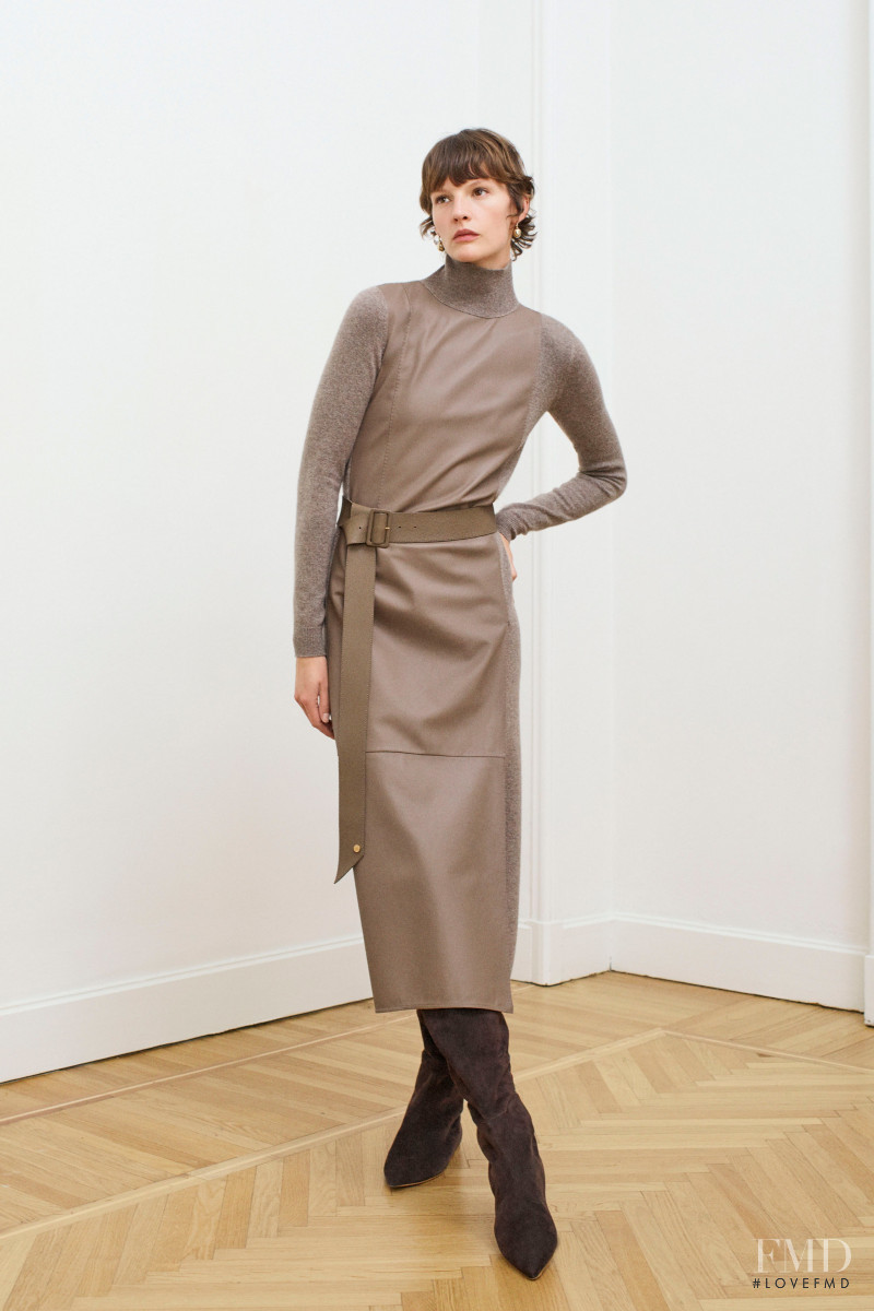 Sara Blomqvist featured in  the Agnona lookbook for Pre-Fall 2020