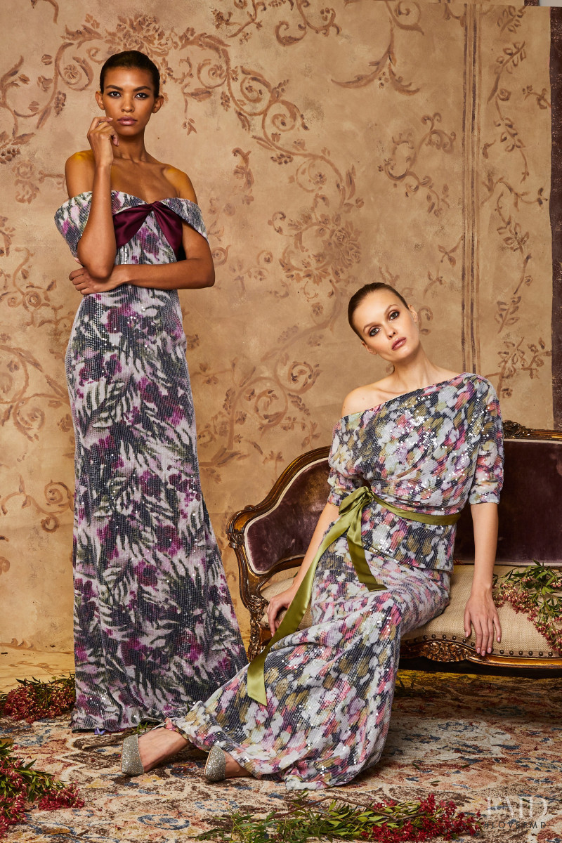 Alessiya Merzlova featured in  the Badgley Mischka lookbook for Pre-Fall 2020