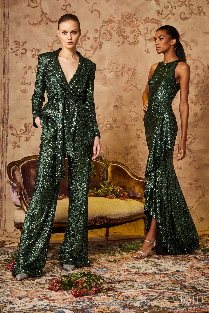 Alessiya Merzlova featured in  the Badgley Mischka lookbook for Pre-Fall 2020