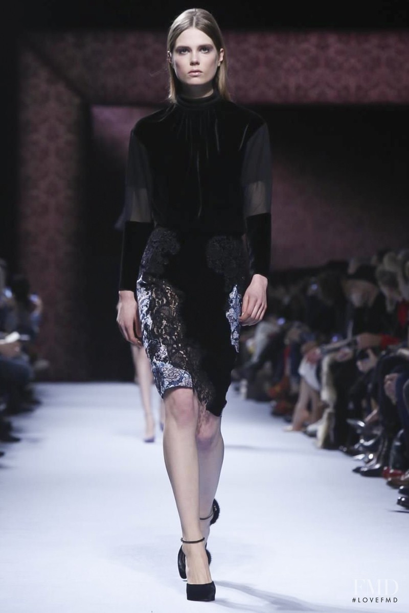 Caroline Brasch Nielsen featured in  the Nina Ricci fashion show for Autumn/Winter 2014