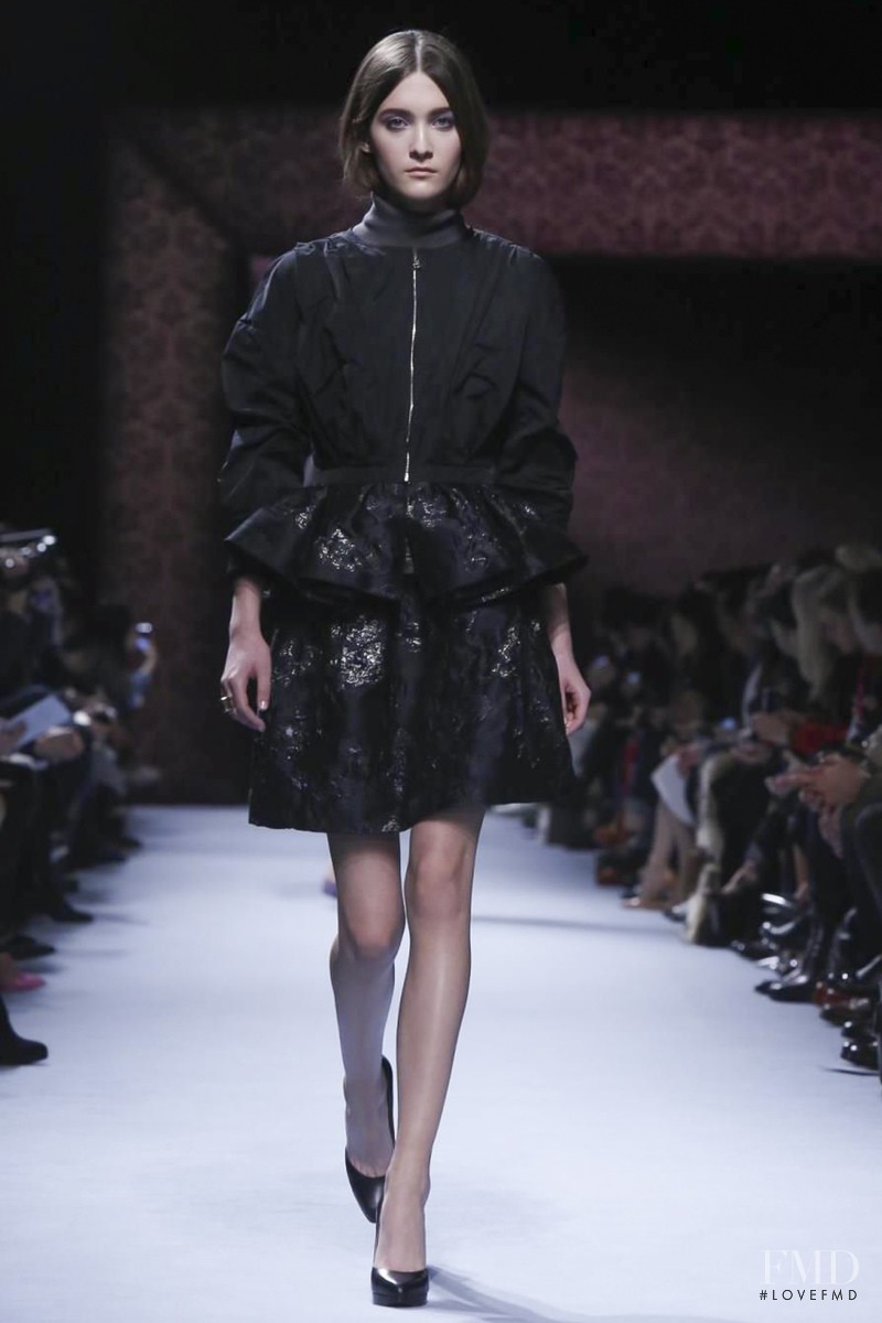 Emma Waldo featured in  the Nina Ricci fashion show for Autumn/Winter 2014