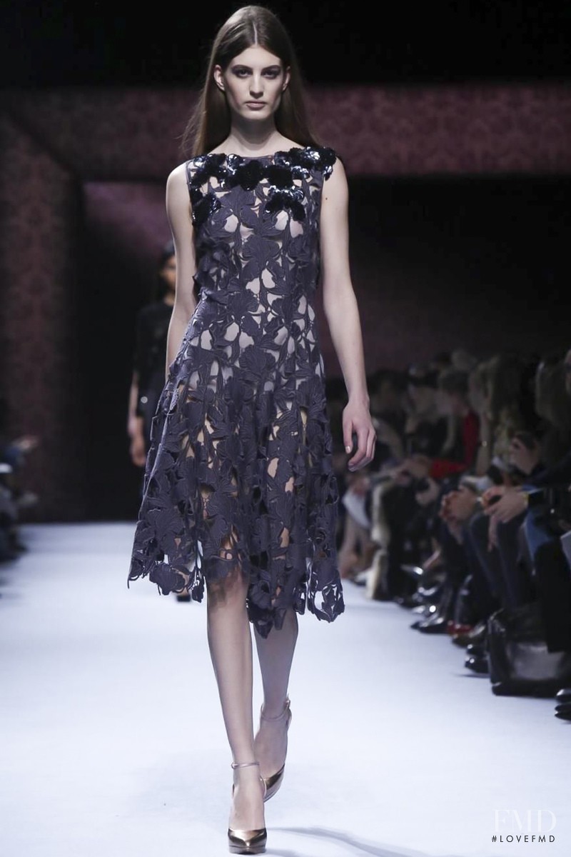 Elodia Prieto featured in  the Nina Ricci fashion show for Autumn/Winter 2014