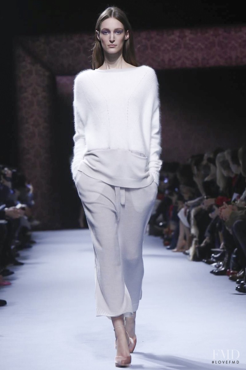 Franzi Mueller featured in  the Nina Ricci fashion show for Autumn/Winter 2014