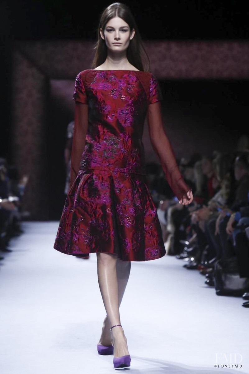 Ophélie Guillermand featured in  the Nina Ricci fashion show for Autumn/Winter 2014