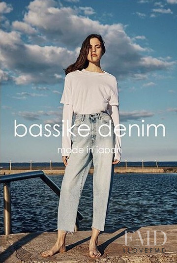 Denise Ascuet featured in  the Bassike Denim advertisement for Spring/Summer 2019