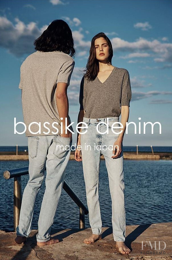 Denise Ascuet featured in  the Bassike Denim advertisement for Spring/Summer 2019