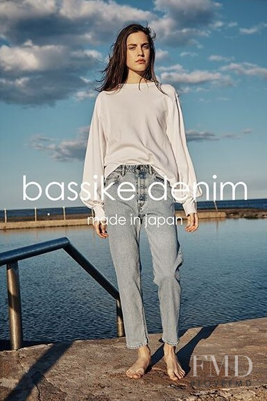 Denise Ascuet featured in  the Bassike Denim advertisement for Spring/Summer 2019