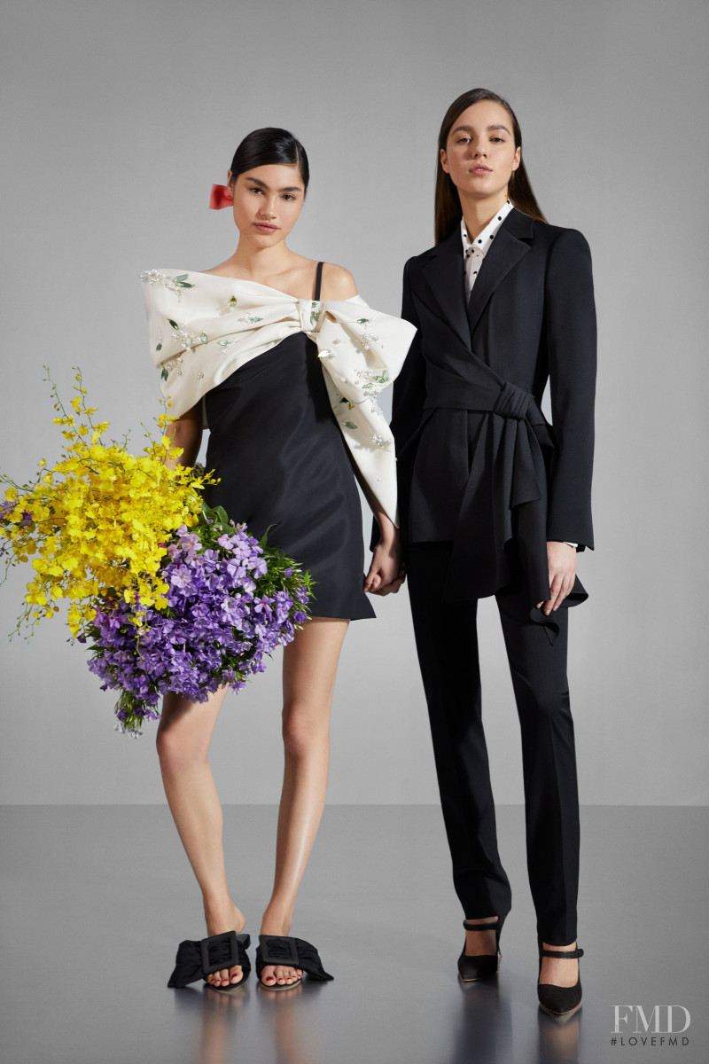 Emm Arruda featured in  the Carolina Herrera lookbook for Pre-Fall 2020