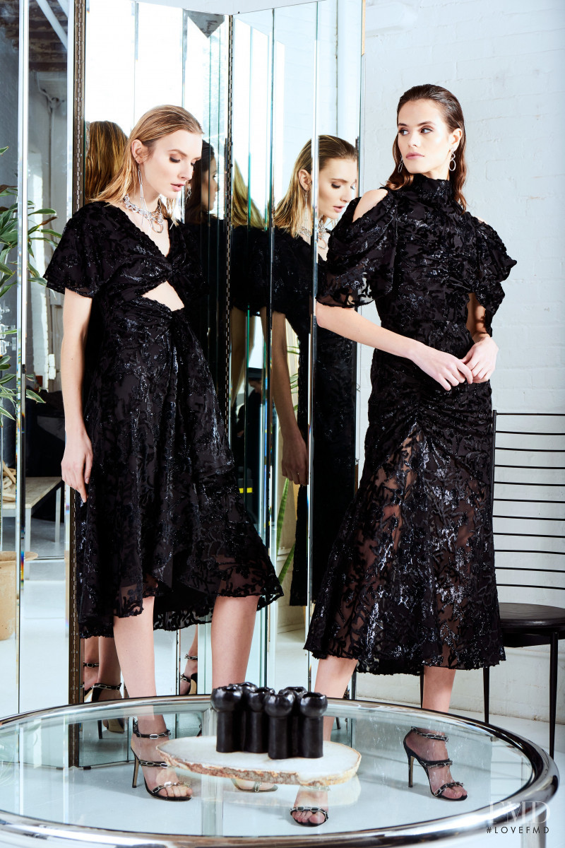 Darya Kostenich featured in  the Christian Siriano lookbook for Pre-Fall 2020