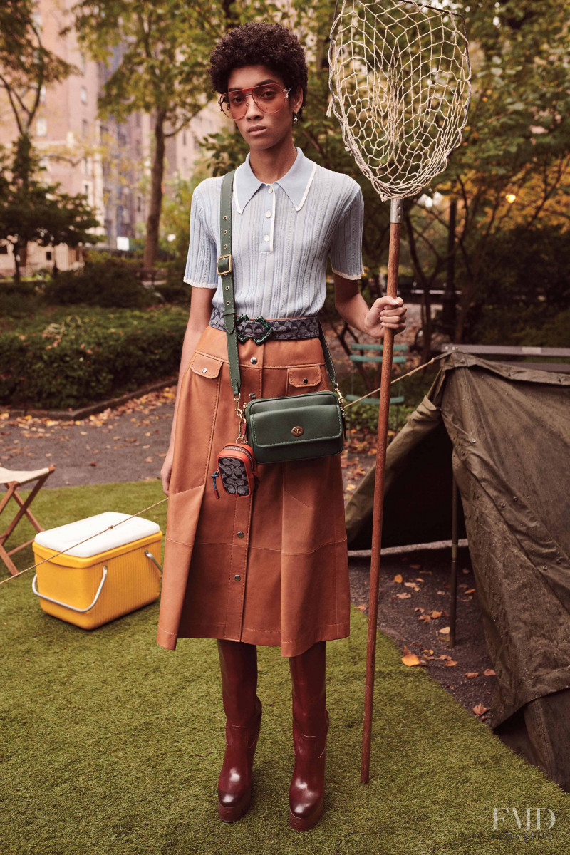 Licett Morillo featured in  the Coach 1941 lookbook for Pre-Fall 2020