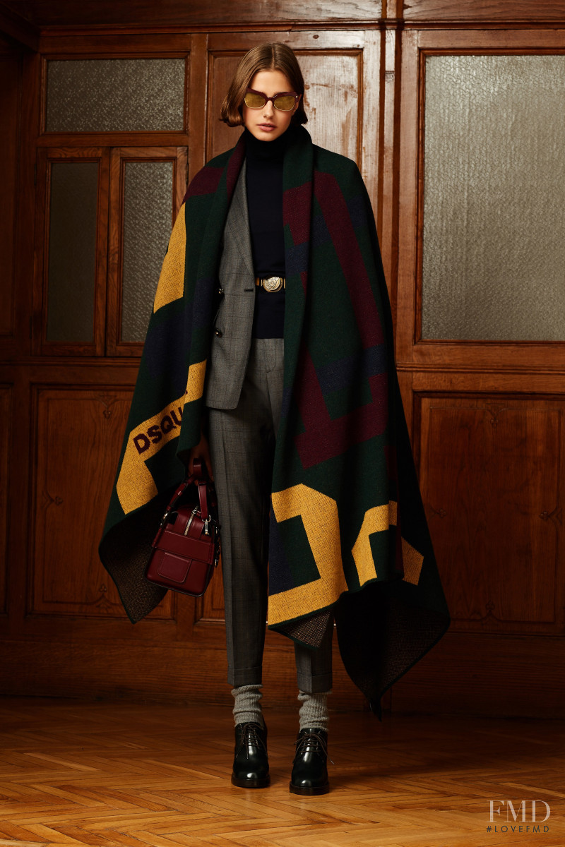 Liza Popova featured in  the DSquared2 lookbook for Pre-Fall 2020