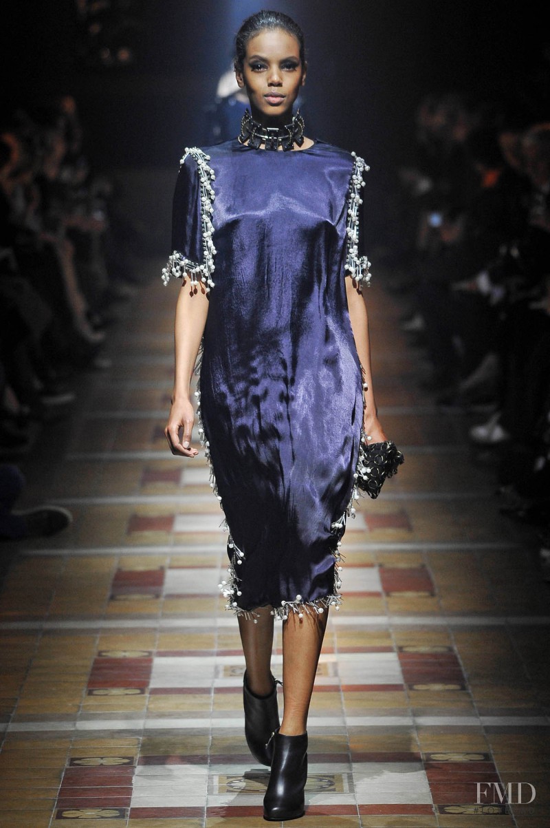 Grace Mahary featured in  the Lanvin fashion show for Autumn/Winter 2014
