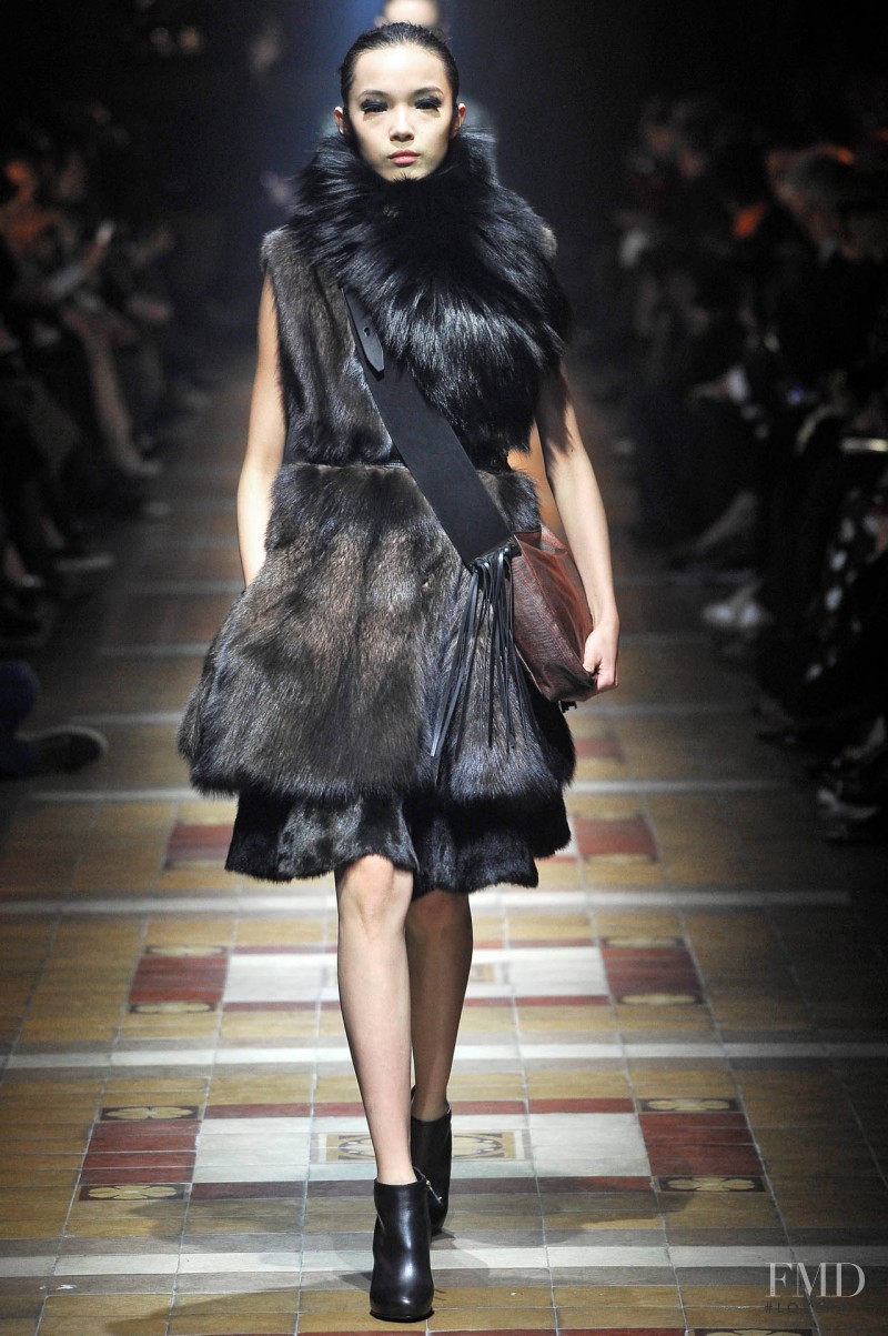 Xiao Wen Ju featured in  the Lanvin fashion show for Autumn/Winter 2014