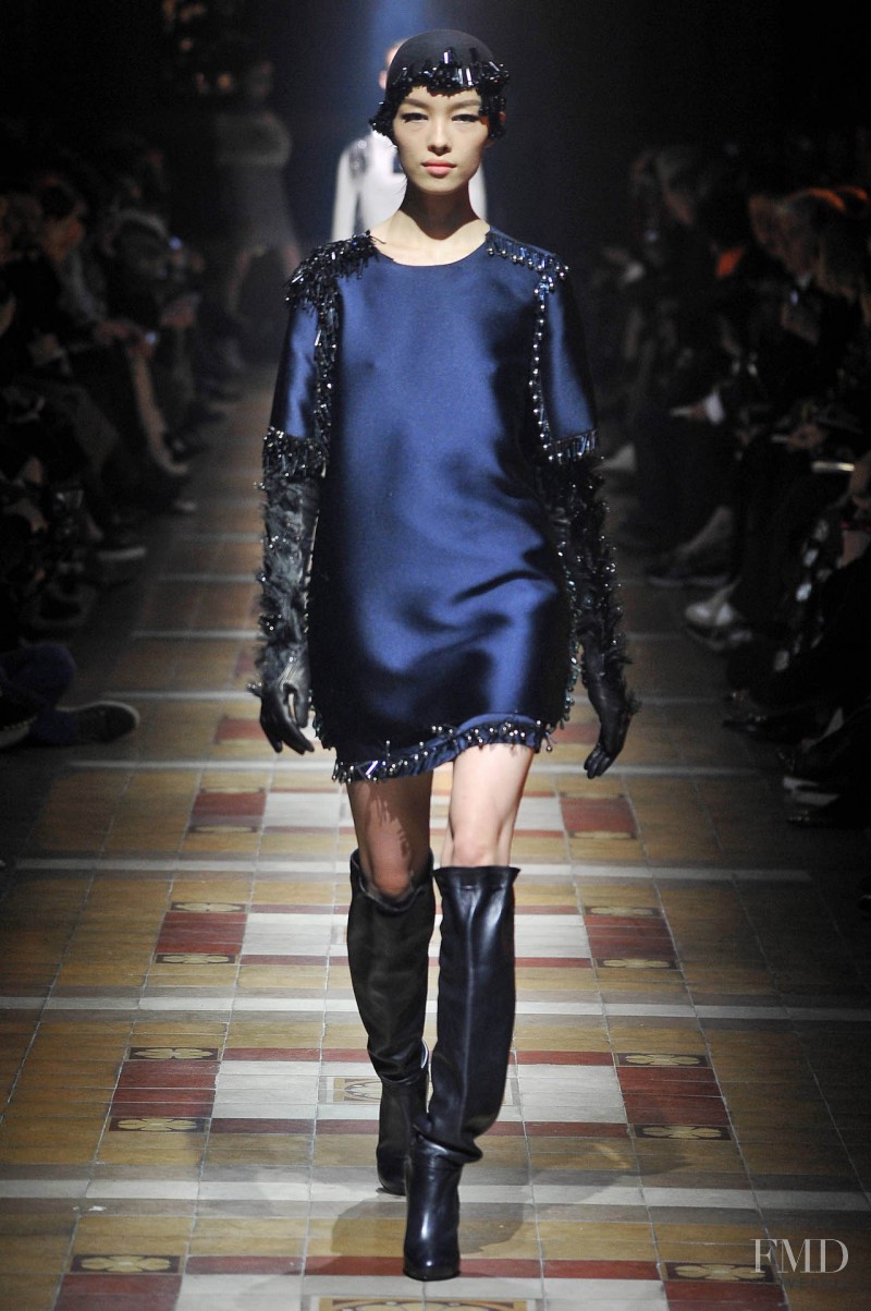 Fei Fei Sun featured in  the Lanvin fashion show for Autumn/Winter 2014