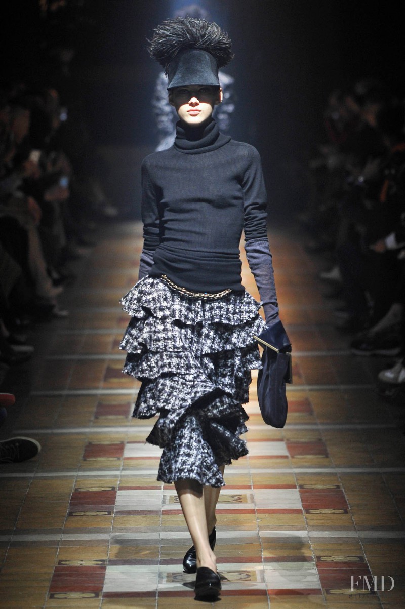 Valery Kaufman featured in  the Lanvin fashion show for Autumn/Winter 2014