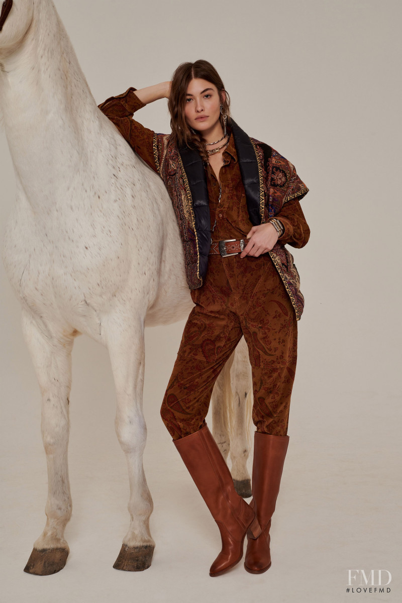 Grace Elizabeth featured in  the Etro lookbook for Pre-Fall 2020