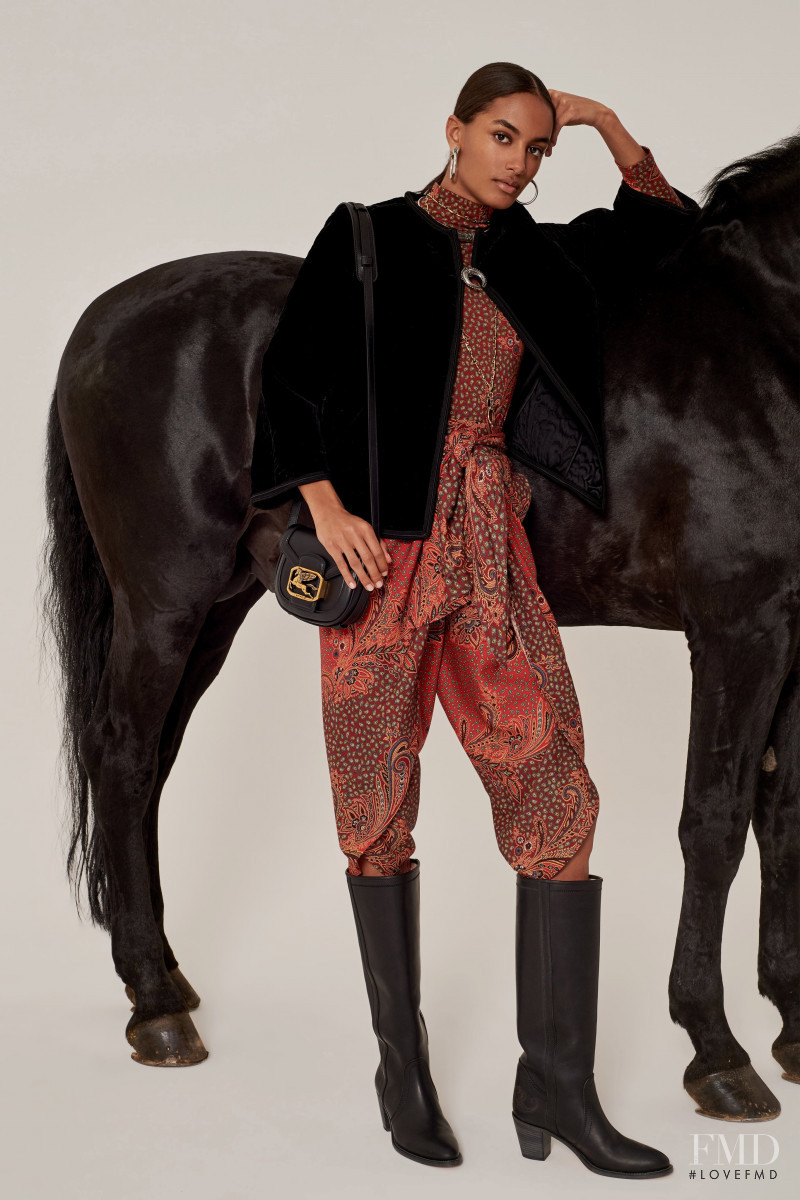 Sacha Quenby featured in  the Etro lookbook for Pre-Fall 2020