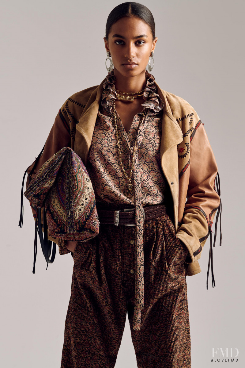 Sacha Quenby featured in  the Etro lookbook for Pre-Fall 2020