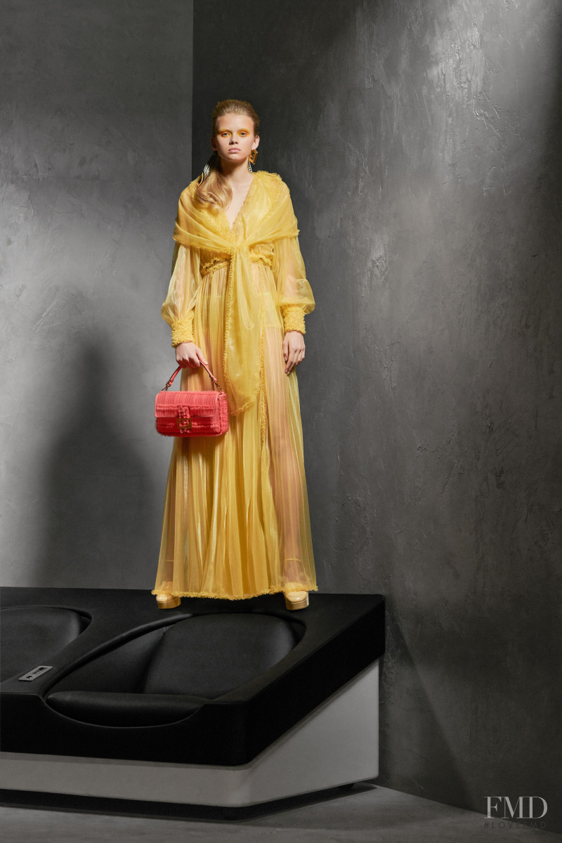 Evie Harris featured in  the Fendi lookbook for Pre-Fall 2020