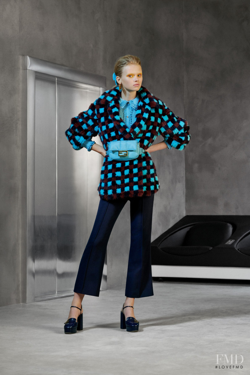 Evie Harris featured in  the Fendi lookbook for Pre-Fall 2020