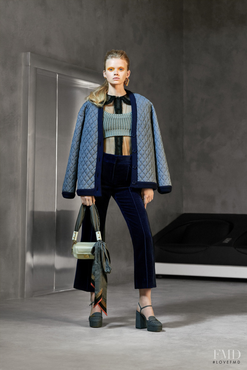 Evie Harris featured in  the Fendi lookbook for Pre-Fall 2020