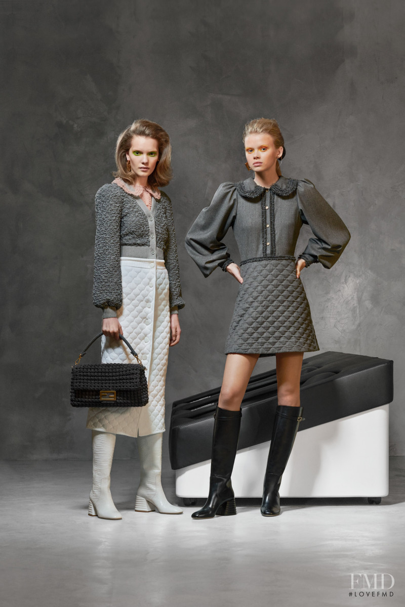 Evie Harris featured in  the Fendi lookbook for Pre-Fall 2020