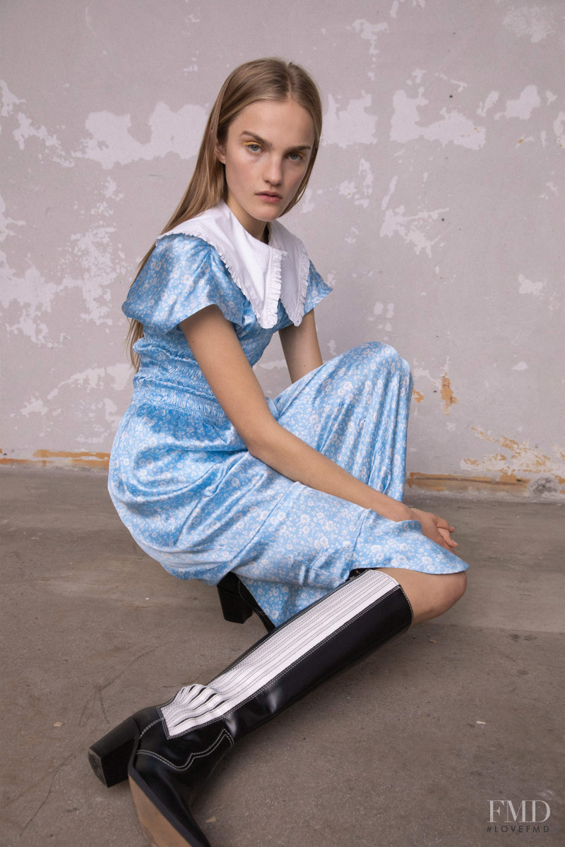 Josefine Lynderup featured in  the Ganni lookbook for Pre-Fall 2020