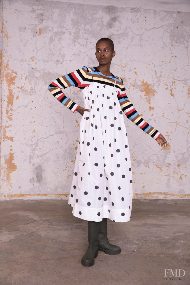 Nella Ngingo featured in  the Ganni lookbook for Pre-Fall 2020