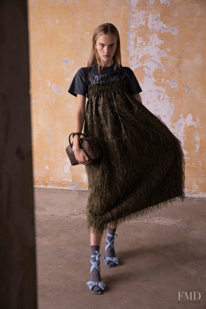 Josefine Lynderup featured in  the Ganni lookbook for Pre-Fall 2020