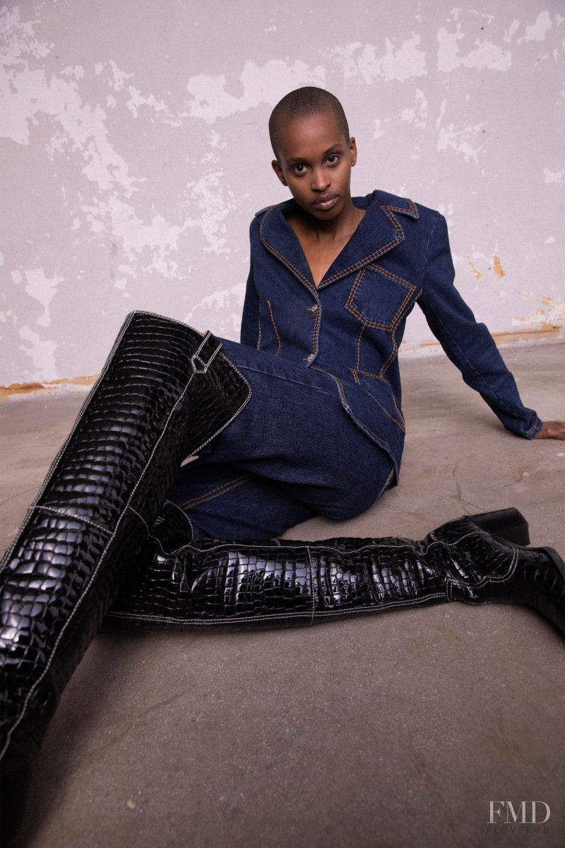 Nella Ngingo featured in  the Ganni lookbook for Pre-Fall 2020