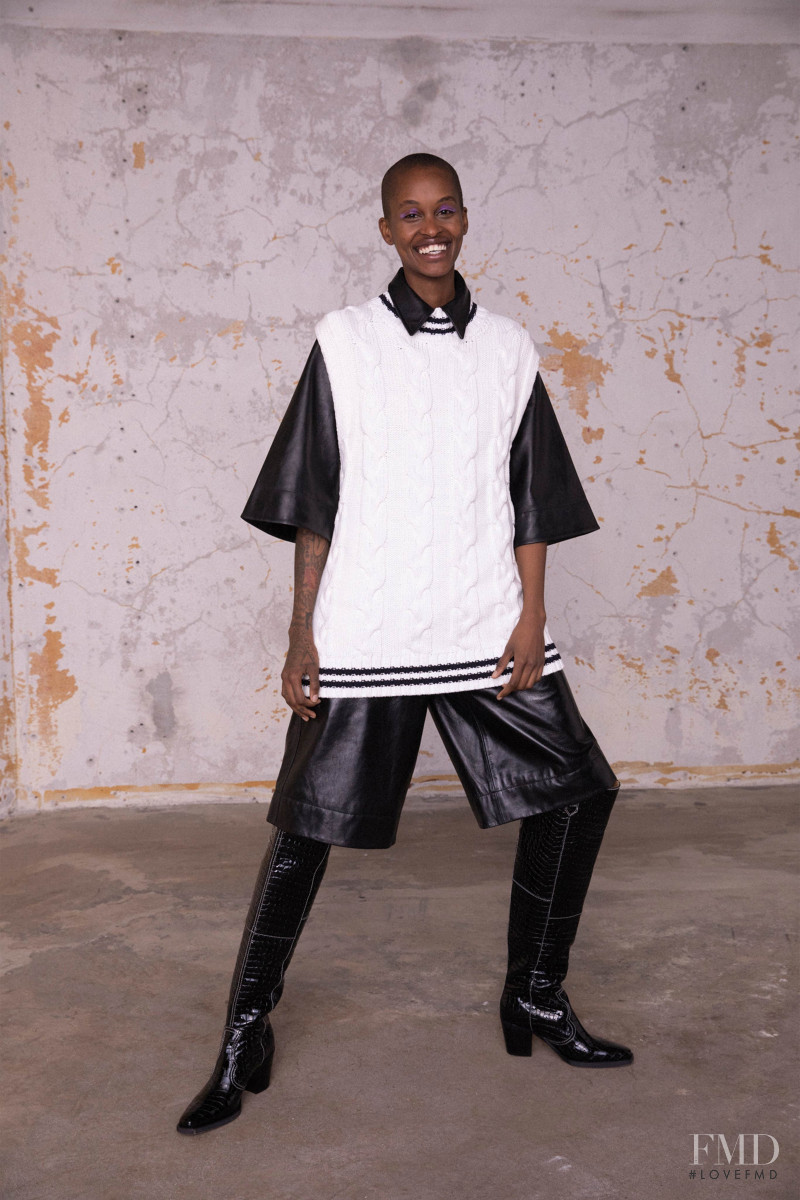 Nella Ngingo featured in  the Ganni lookbook for Pre-Fall 2020